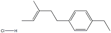 1-ethyl-4-(3-methylpent-3-enyl)benzene hydrochloride 化学構造式