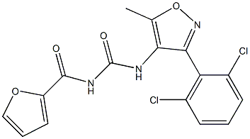 N-[3-(2,6-dichlorophenyl)-5-methylisoxazol-4-yl]-N'-(2-furylcarbonyl)urea 结构式