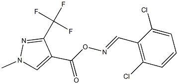 4-[({[(2,6-dichlorophenyl)methylene]amino}oxy)carbonyl]-1-methyl-3-(trifluoromethyl)-1H-pyrazole 化学構造式