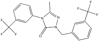 5-methyl-2-[3-(trifluoromethyl)benzyl]-4-[3-(trifluoromethyl)phenyl]-2,4-dihydro-3H-1,2,4-triazol-3-one Structure