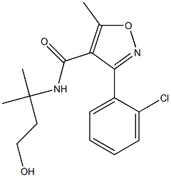 N4-(3-hydroxy-1,1-dimethylpropyl)-3-(2-chlorophenyl)-5-methylisoxazole-4-carboxamide|