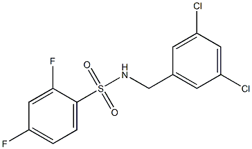 N1-(3,5-dichlorobenzyl)-2,4-difluorobenzene-1-sulfonamide Struktur