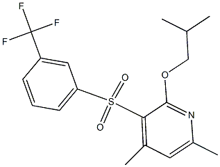 2-isobutoxy-4,6-dimethyl-3-pyridinyl 3-(trifluoromethyl)phenyl sulfone 结构式