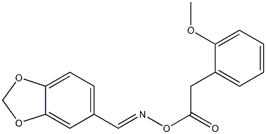 5-[({[2-(2-methoxyphenyl)acetyl]oxy}imino)methyl]-1,3-benzodioxole Structure