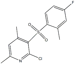 2-chloro-3-[(4-fluoro-2-methylphenyl)sulfonyl]-4,6-dimethylpyridine