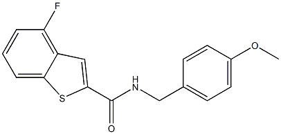 4-fluoro-N-(4-methoxybenzyl)-1-benzothiophene-2-carboxamide Structure