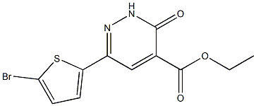 ethyl 6-(5-bromo-2-thienyl)-3-oxo-2,3-dihydropyridazine-4-carboxylate Struktur