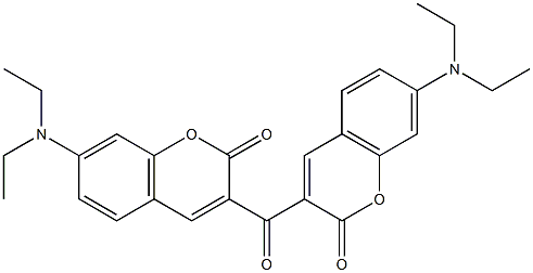 7-(diethylamino)-3-{[7-(diethylamino)-2-oxo-2H-chromen-3-yl]carbonyl}-2H-chromen-2-one 结构式