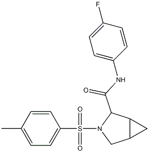 N-(4-fluorophenyl)-3-[(4-methylphenyl)sulfonyl]-3-azabicyclo[3.1.0]hexane-2-carboxamide Struktur
