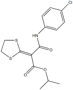 isopropyl 3-(4-chloroanilino)-2-(1,3-dithiolan-2-yliden)-3-oxopropanoate Structure