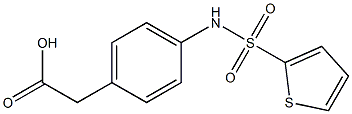 {4-[(thien-2-ylsulfonyl)amino]phenyl}acetic acid 化学構造式