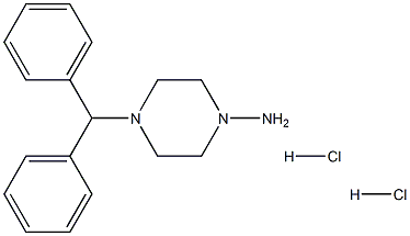 4-benzhydrylpiperazin-1-amine dihydrochloride Struktur