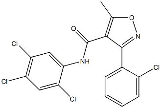 N4-(2,4,5-trichlorophenyl)-3-(2-chlorophenyl)-5-methyl-4-isoxazolecarboxamide Structure