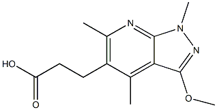  3-(3-methoxy-1,4,6-trimethyl-1H-pyrazolo[3,4-b]pyridin-5-yl)propanoic acid