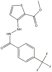 methyl 3-{2-[4-(trifluoromethyl)benzoyl]hydrazino}thiophene-2-carboxylate 结构式