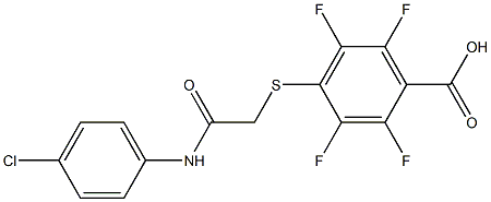 4-{[2-(4-chloroanilino)-2-oxoethyl]thio}-2,3,5,6-tetrafluorobenzoic acid 结构式