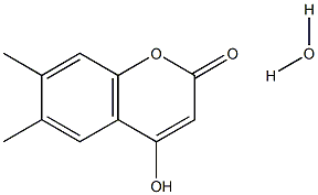 4-hydroxy-6,7-dimethyl-2H-chromen-2-one hydrate Structure