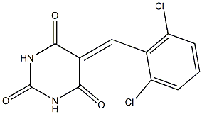 5-(2,6-dichlorobenzylidene)hexahydropyrimidine-2,4,6-trione Structure