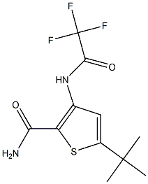 5-(tert-butyl)-3-[(2,2,2-trifluoroacetyl)amino]thiophene-2-carboxamide Structure