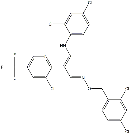  2-[3-chloro-5-(trifluoromethyl)-2-pyridinyl]-3-(2,4-dichloroanilino)acrylaldehyde O-(2,4-dichlorobenzyl)oxime