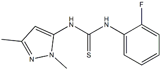 N-(1,3-dimethyl-1H-pyrazol-5-yl)-N'-(2-fluorophenyl)thiourea Structure