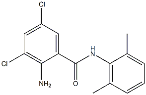 2-amino-3,5-dichloro-N-(2,6-dimethylphenyl)benzenecarboxamide 结构式