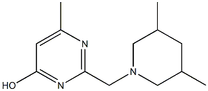 2-[(3,5-dimethylpiperidino)methyl]-6-methyl-4-pyrimidinol,,结构式