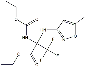 ethyl 2-[(ethoxycarbonyl)amino]-3,3,3-trifluoro-2-[(5-methylisoxazol-3-yl)amino]propanoate 结构式