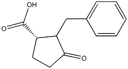 (1S)-2-benzyl-3-oxocyclopentanecarboxylic acid 结构式