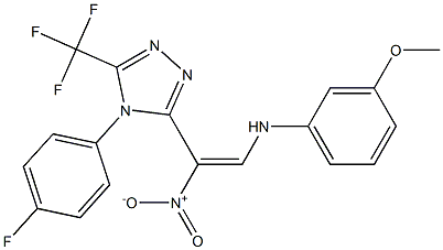 N-{2-[4-(4-fluorophenyl)-5-(trifluoromethyl)-4H-1,2,4-triazol-3-yl]-2-nitrovinyl}-3-methoxyaniline Structure