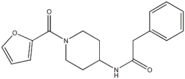 N1-[1-(2-furylcarbonyl)-4-piperidyl]-2-phenylacetamide Struktur
