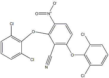 2,6-di(2,6-dichlorophenoxy)-3-nitrobenzonitrile 化学構造式