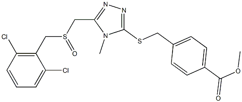 methyl 4-{[(5-{[(2,6-dichlorobenzyl)sulfinyl]methyl}-4-methyl-4H-1,2,4-triazol-3-yl)sulfanyl]methyl}benzenecarboxylate