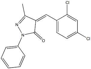 4-(2,4-dichlorobenzylidene)-3-methyl-1-phenyl-4,5-dihydro-1H-pyrazol-5-one 结构式