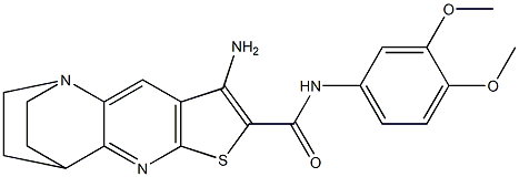 5-amino-N-(3,4-dimethoxyphenyl)-7-thia-1,9-diazatetracyclo[9.2.2.0~2,10~.0~4,8~]pentadeca-2,4(8),5,9-tetraene-6-carboxamide|