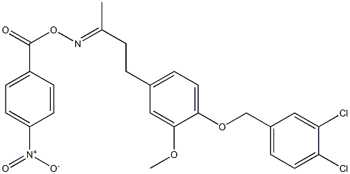 1-[(3,4-dichlorobenzyl)oxy]-2-methoxy-4-(3-{[(4-nitrobenzoyl)oxy]imino}butyl)benzene Structure