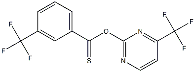4-(trifluoromethyl)pyrimidin-2-yl 3-(trifluoromethyl)benzene-1-carbothioate,,结构式
