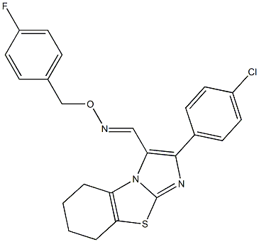  2-(4-chlorophenyl)-5,6,7,8-tetrahydroimidazo[2,1-b][1,3]benzothiazole-3-carbaldehyde O-(4-fluorobenzyl)oxime