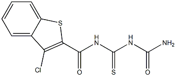 N2-{[(aminocarbonyl)amino]carbothioyl}-3-chlorobenzo[b]thiophene-2-carboxam ide Struktur