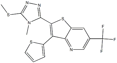 2-[4-methyl-5-(methylsulfanyl)-4H-1,2,4-triazol-3-yl]-3-(2-thienyl)-6-(trifluoromethyl)thieno[3,2-b]pyridine|