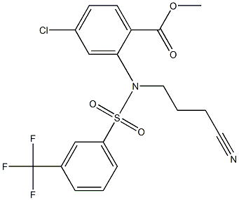 methyl 4-chloro-2-((3-cyanopropyl){[3-(trifluoromethyl)phenyl]sulfonyl}amino)benzoate|