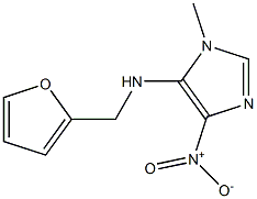 N-(2-furylmethyl)-1-methyl-4-nitro-1H-imidazol-5-amine Struktur