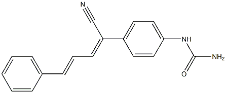 N-[4-(1-cyano-4-phenylbuta-1,3-dienyl)phenyl]urea,,结构式