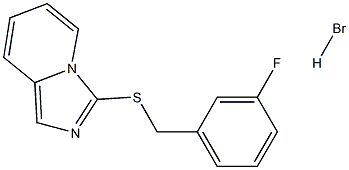 3-[(3-fluorobenzyl)thio]imidazo[1,5-a]pyridine hydrobromide,,结构式