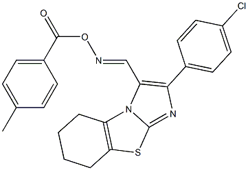2-(4-chlorophenyl)-3-({[(4-methylbenzoyl)oxy]imino}methyl)-5,6,7,8-tetrahydroimidazo[2,1-b][1,3]benzothiazole Structure