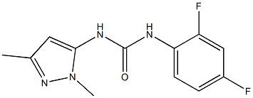 N-(2,4-difluorophenyl)-N'-(1,3-dimethyl-1H-pyrazol-5-yl)urea Structure