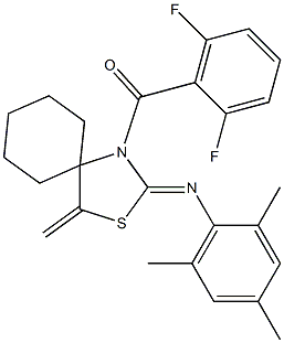 (2,6-difluorophenyl)[2-(mesitylimino)-4-methylidene-3-thia-1-azaspiro[4.5]dec-1-yl]methanone