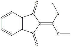 2-[bis(methylsulfanyl)methylene]-1H-indene-1,3(2H)-dione,,结构式