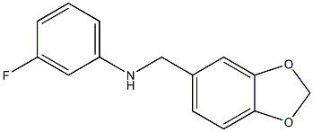 N1-(1,3-benzodioxol-5-ylmethyl)-3-fluoroaniline Struktur