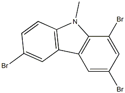 1,3,6-tribromo-9-methyl-9H-carbazole Structure